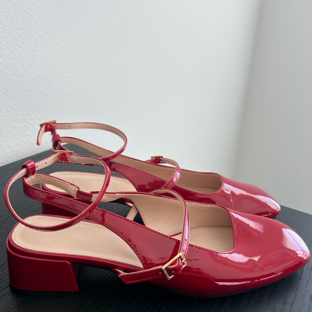 Chic Red Patent Leather Heels
